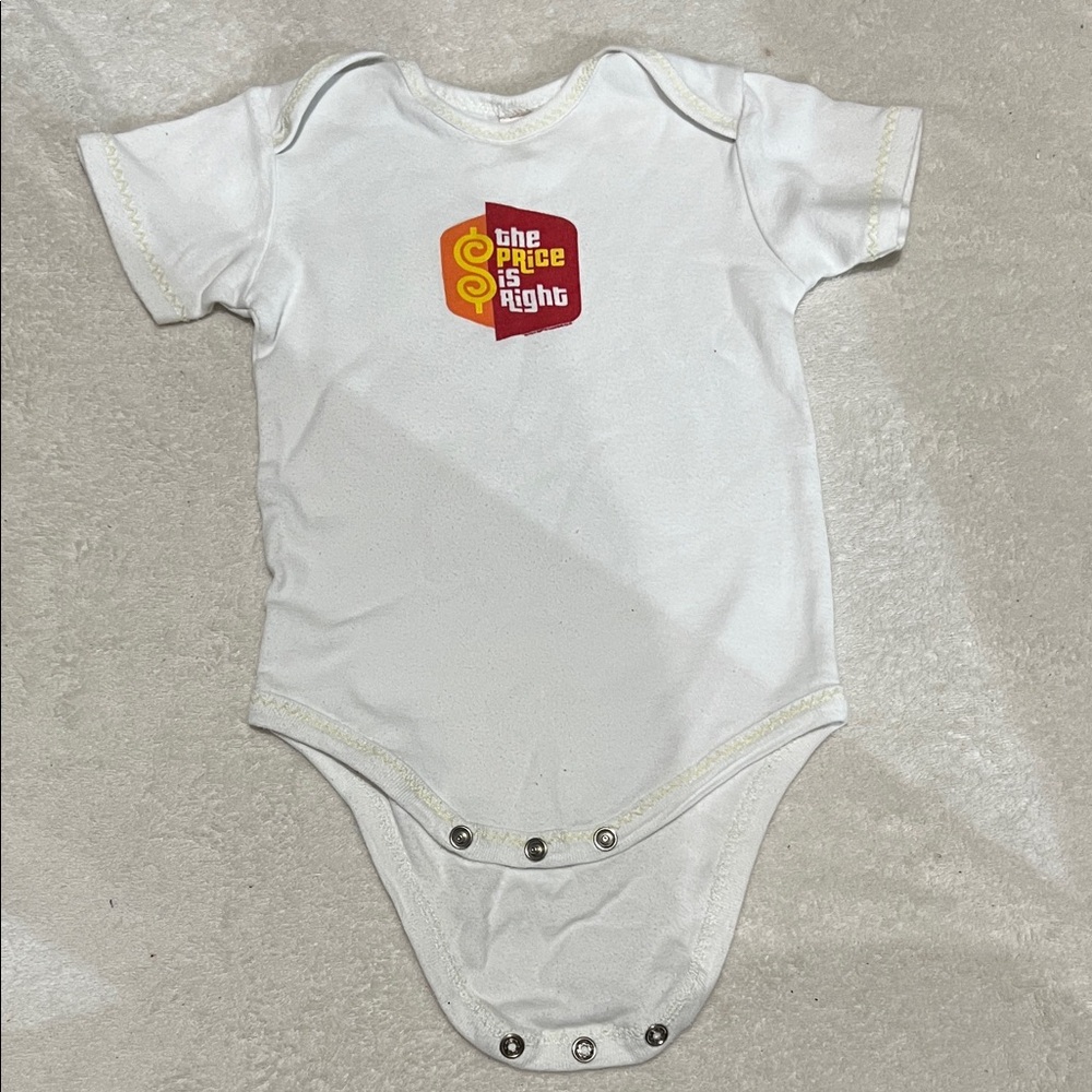 5/$30 The Price is Right White Baby Onesie